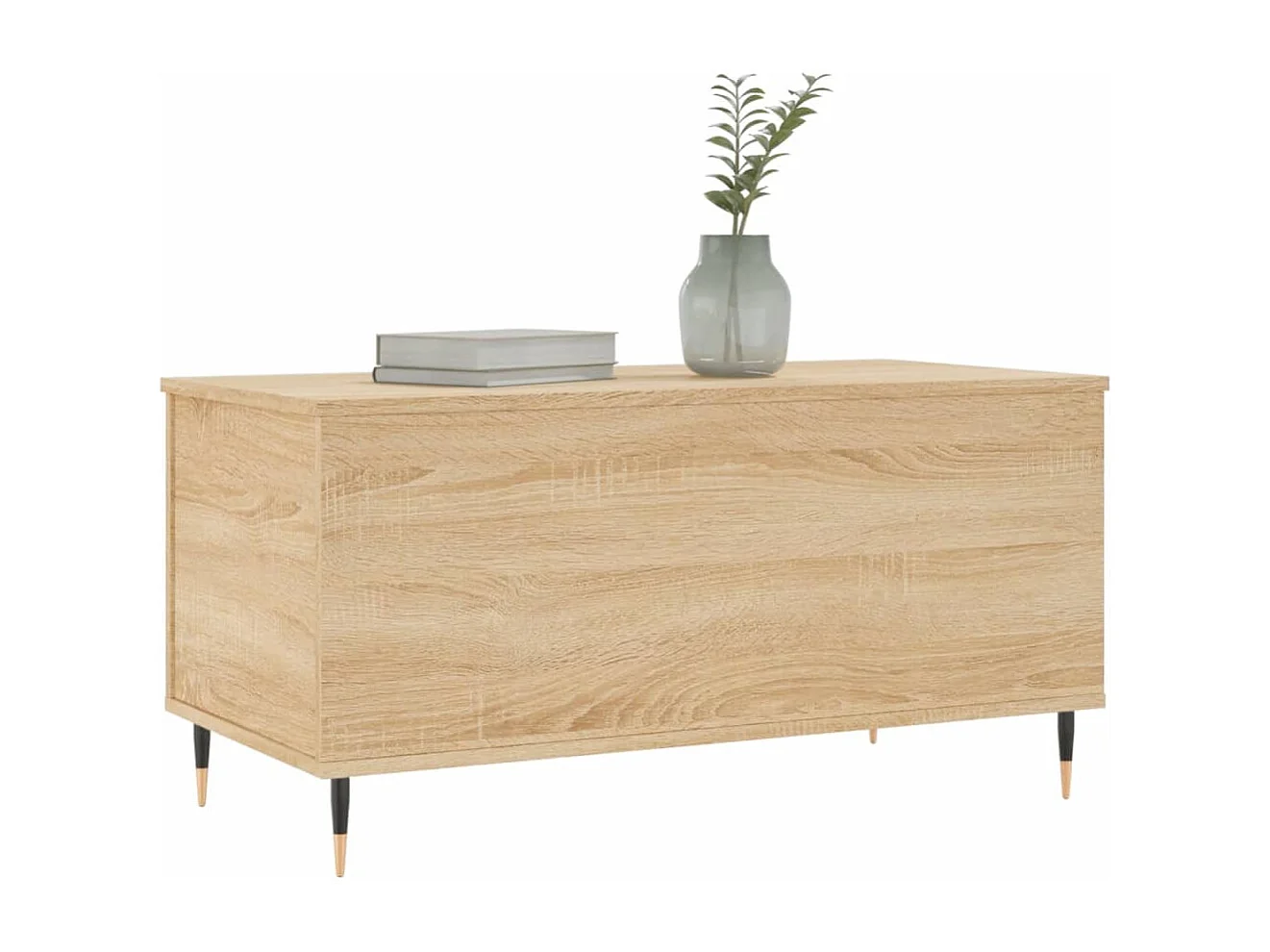 Salontafel 90x44,5x45 cm bewerkt hout sonoma eikenkleurig