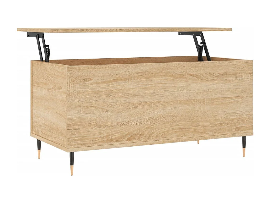Salontafel 90x44,5x45 cm bewerkt hout sonoma eikenkleurig