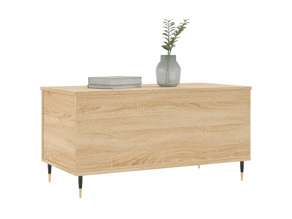 Salontafel 90x44,5x45 cm bewerkt hout sonoma eikenkleurig