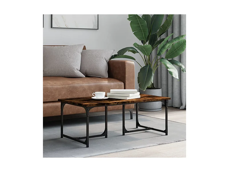 Mesa de centro 90x50x35 cm derivados madeira carvalho fumado