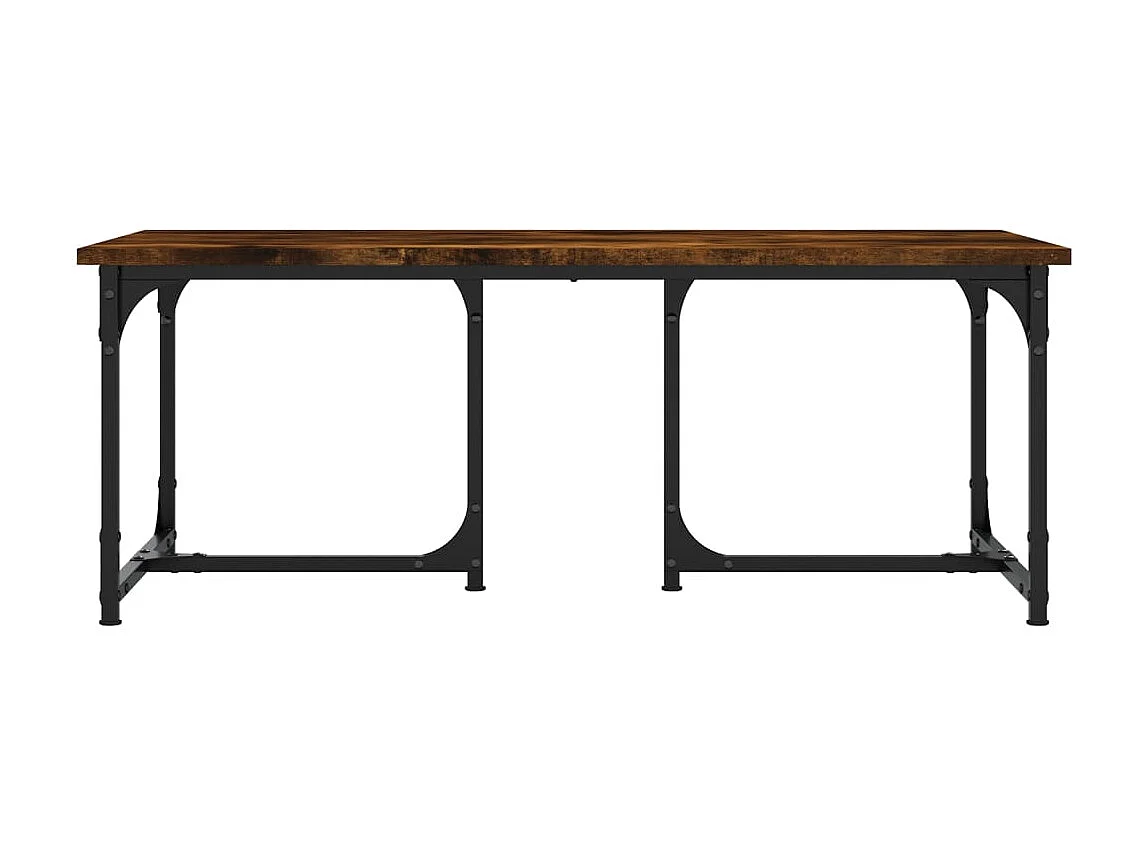 Mesa de centro madera contrachapada roble ahumado 90x50x35 cm