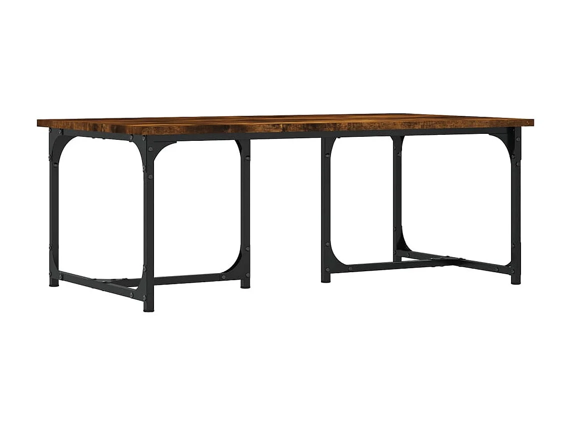 Mesa de centro madera contrachapada roble ahumado 90x50x35 cm
