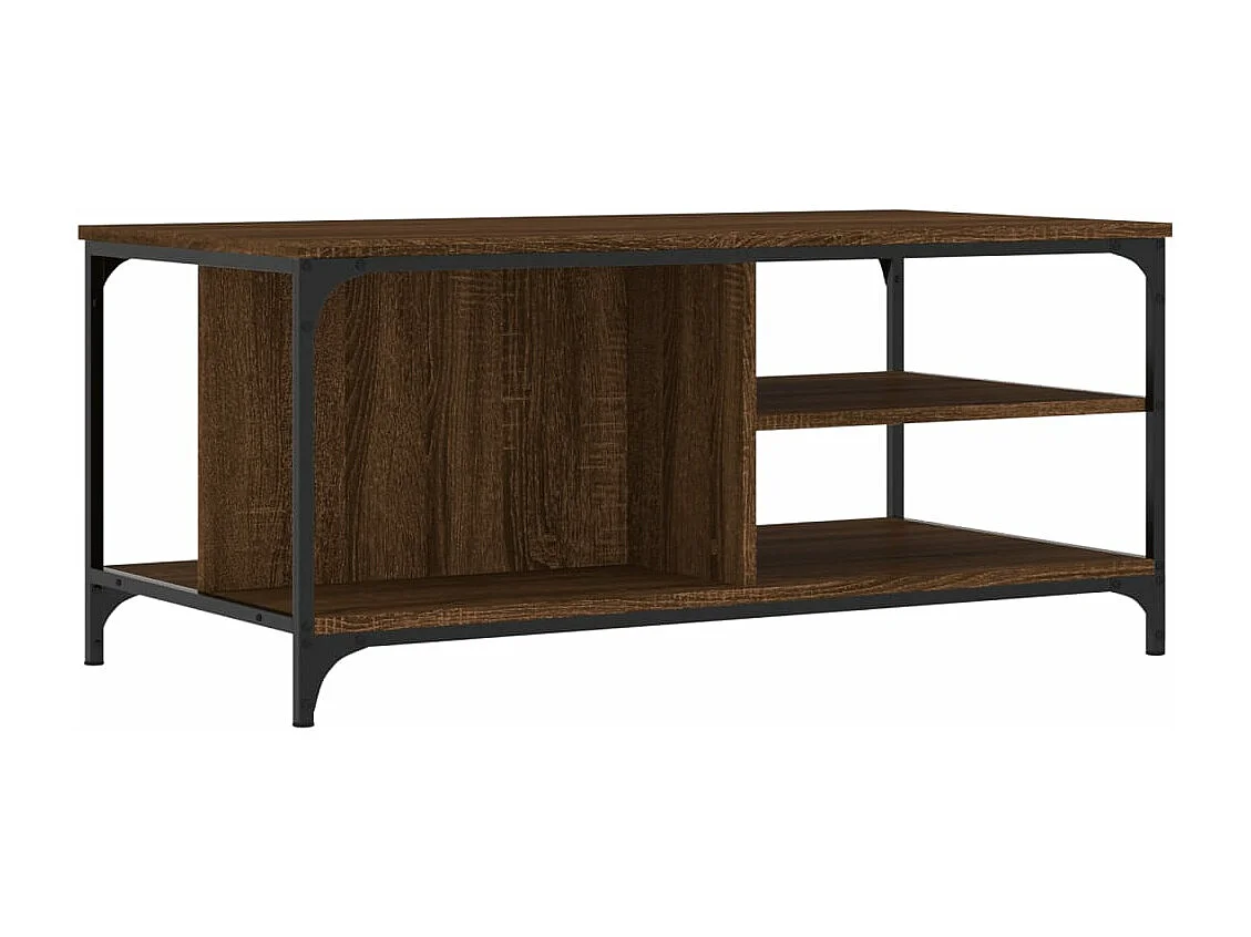 Tavolino da Salotto Rovere Marrone100x50x45cm Legno Multistrato