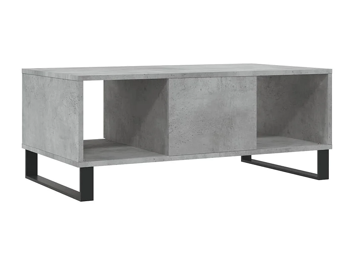 Table basse Gris béton 90x50x36,5 cm Bois d'ingénierie