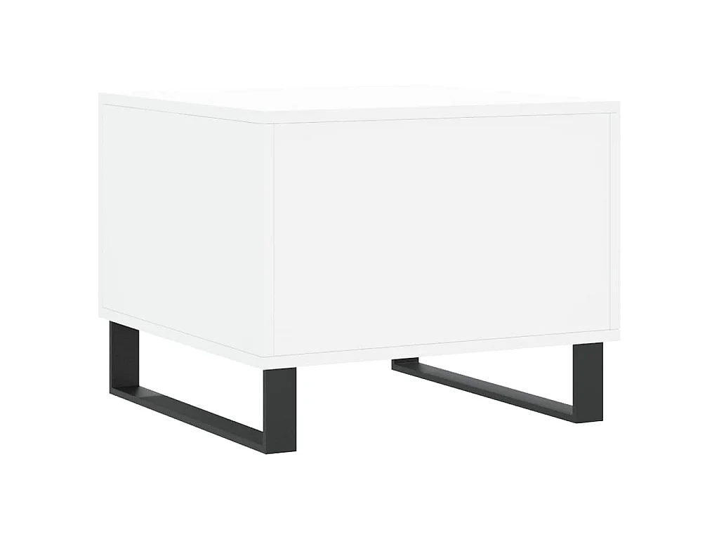 Salontafels 2 st 50x50x40 cm bewerkt hout wit