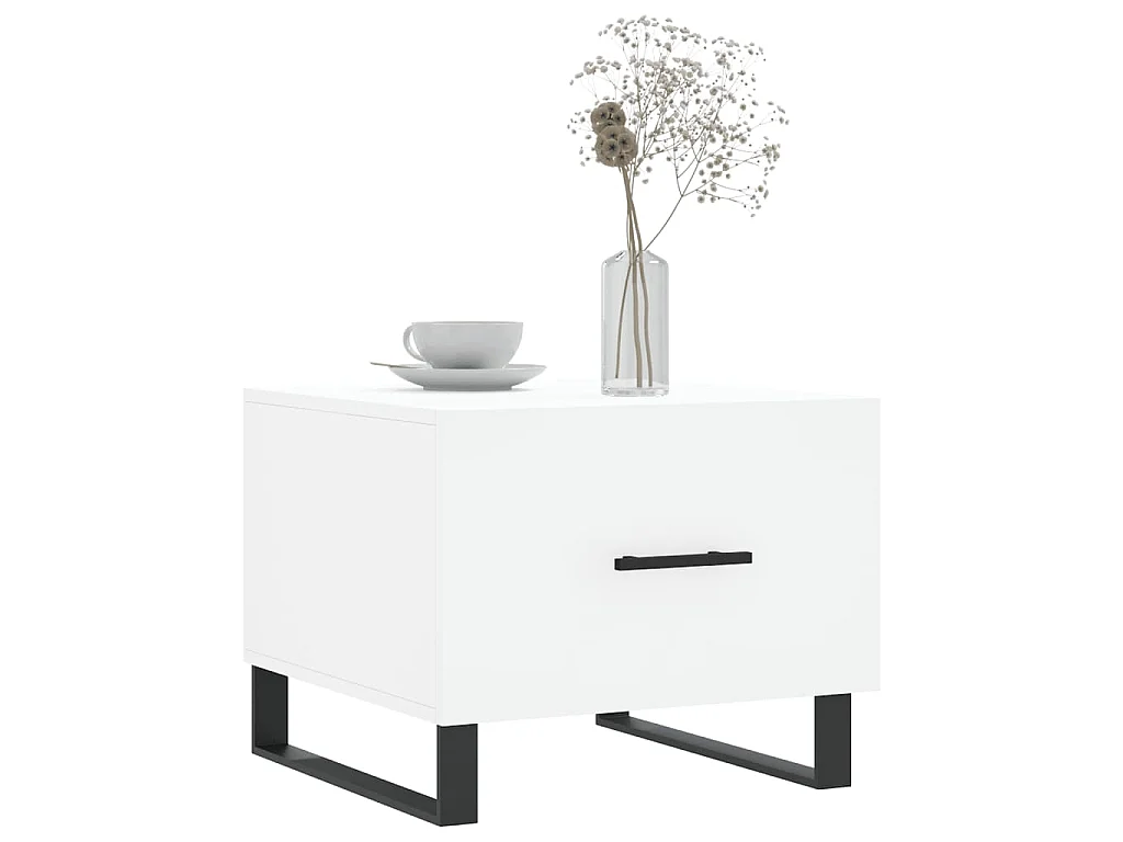 Couchtische 2 Stk. Weiß 50x50x40 cm Holzwerkstoff
