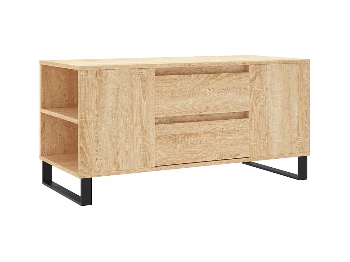 Table basse chêne sonoma 102x44,5x50 cm bois d'ingénierie