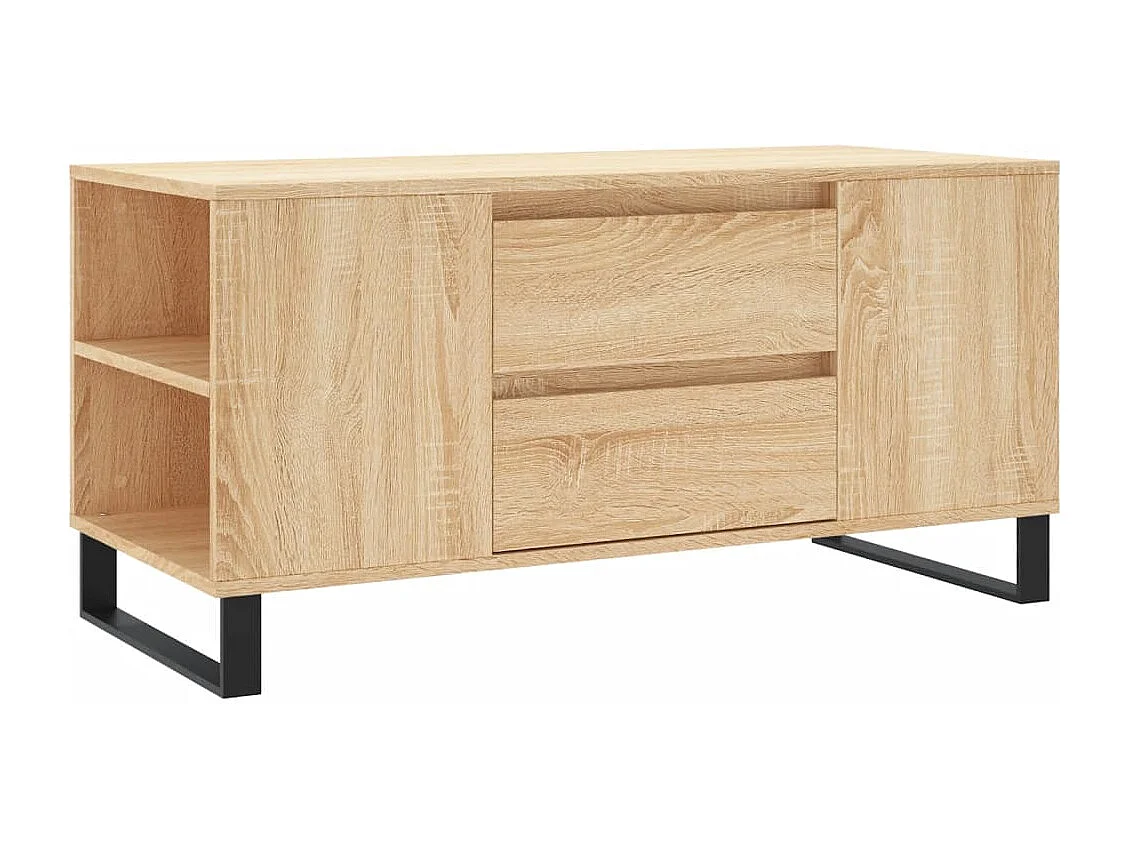 Table basse chêne sonoma 102x44,5x50 cm bois d'ingénierie