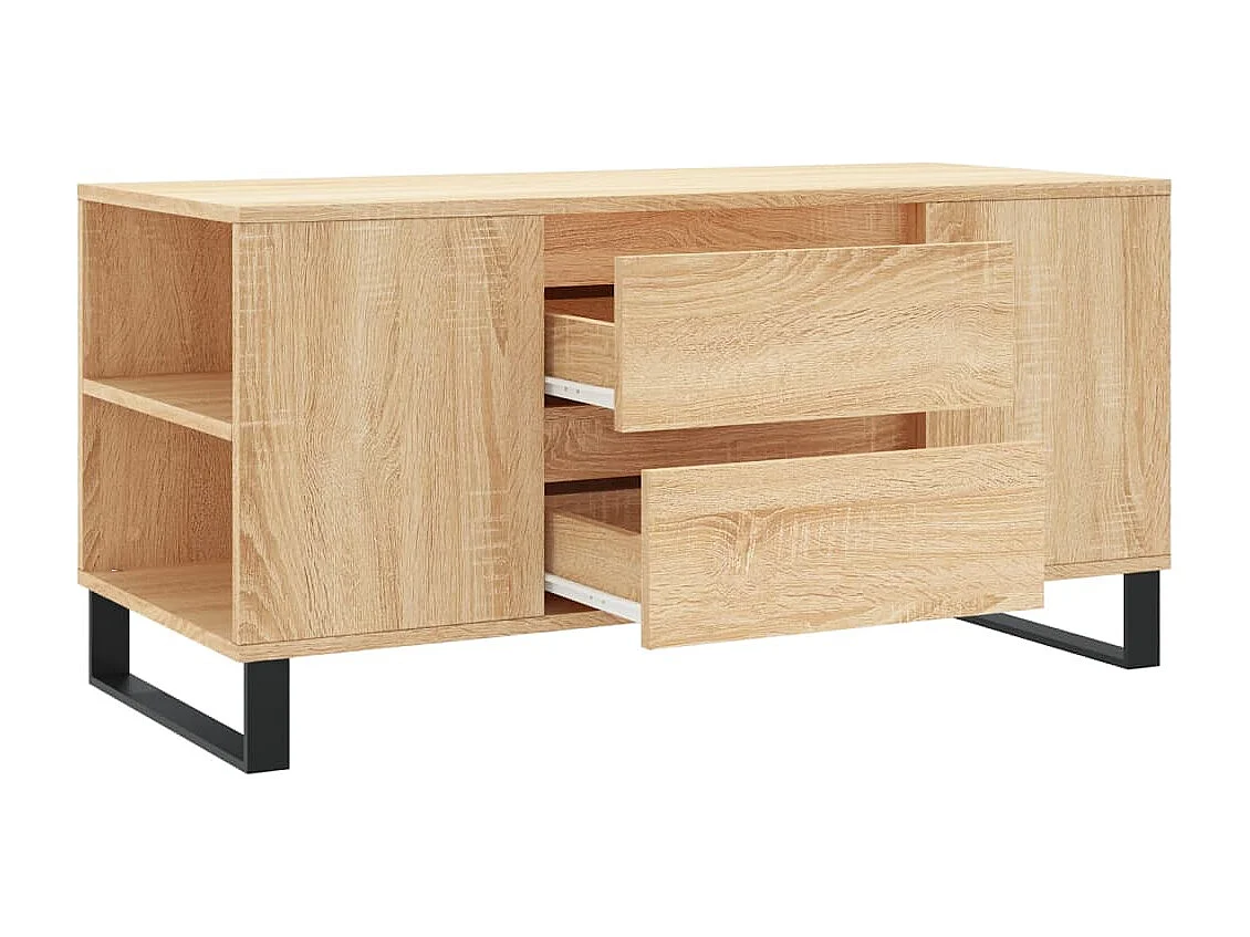 Table basse chêne sonoma 102x44,5x50 cm bois d'ingénierie