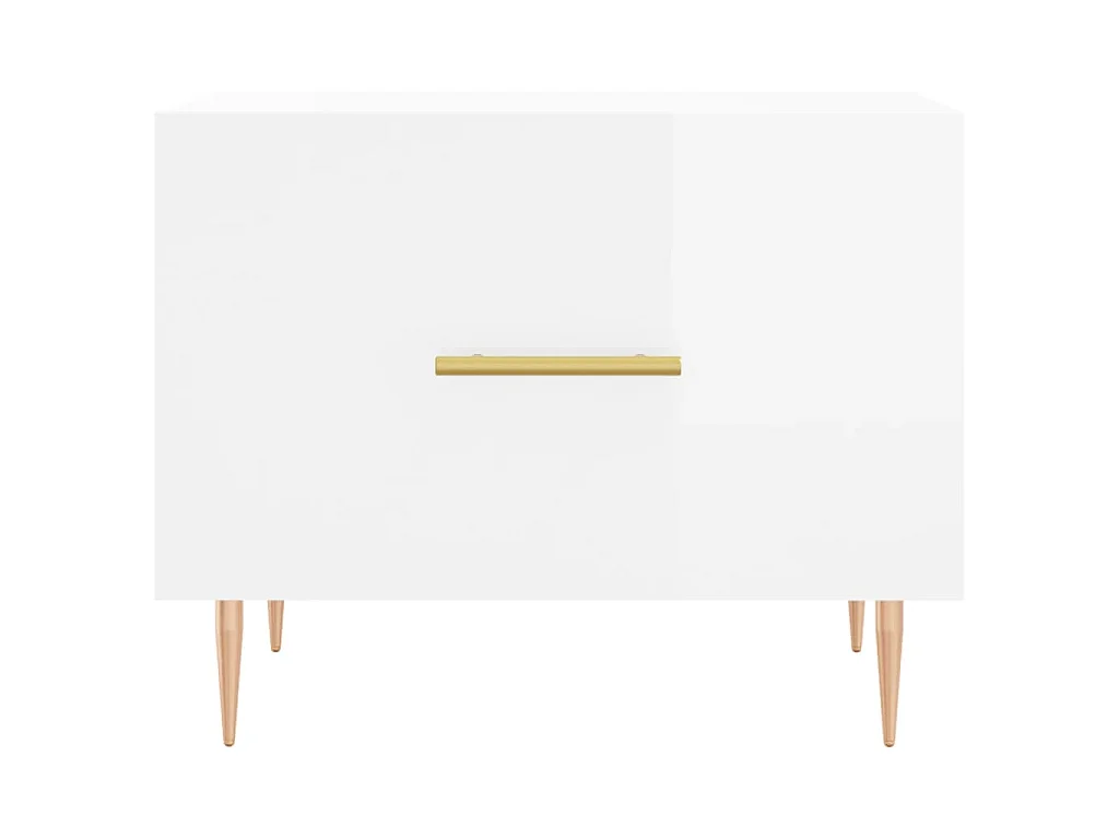 Mesas de centro 2 pcs 50x50x40 cm branco brilhante