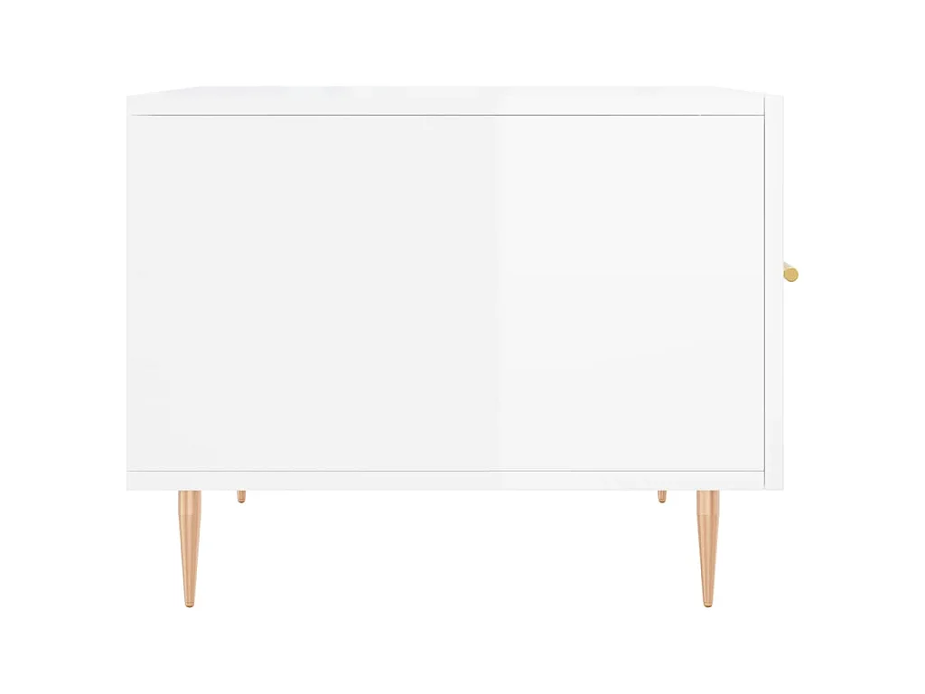 Mesas de centro 2 pcs 50x50x40 cm branco brilhante