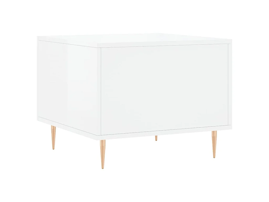 Mesas de centro 2 pcs 50x50x40 cm branco brilhante