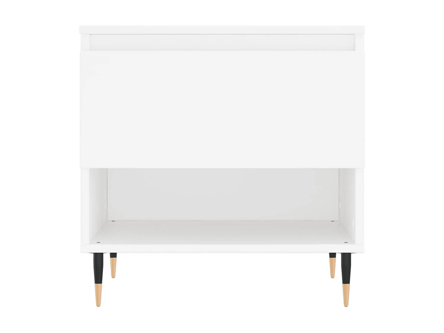 Tavolini Salotto 2 pz Bianchi 50x46x50 cm in Legno Multistrato