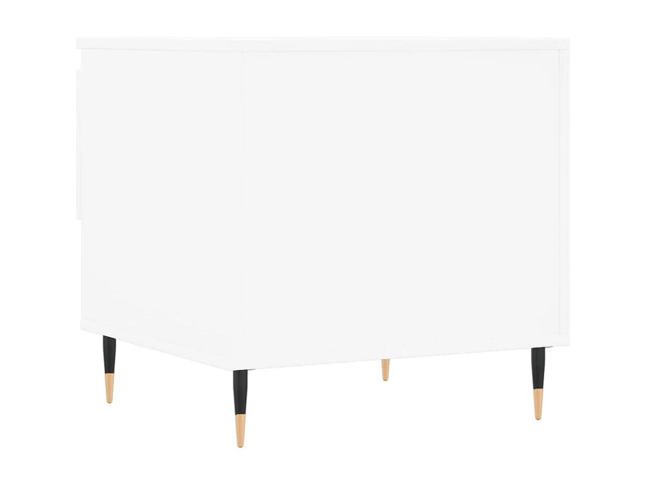 Tavolini Salotto 2 pz Bianchi 50x46x50 cm in Legno Multistrato
