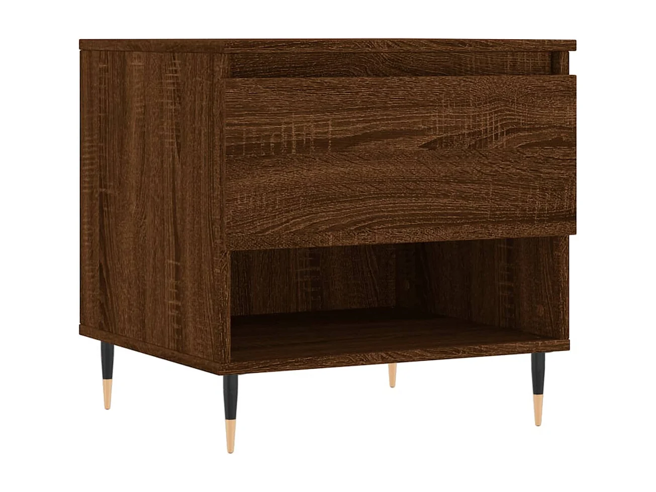 Table basse chêne marron 50x46x50 cm bois d'ingénierie