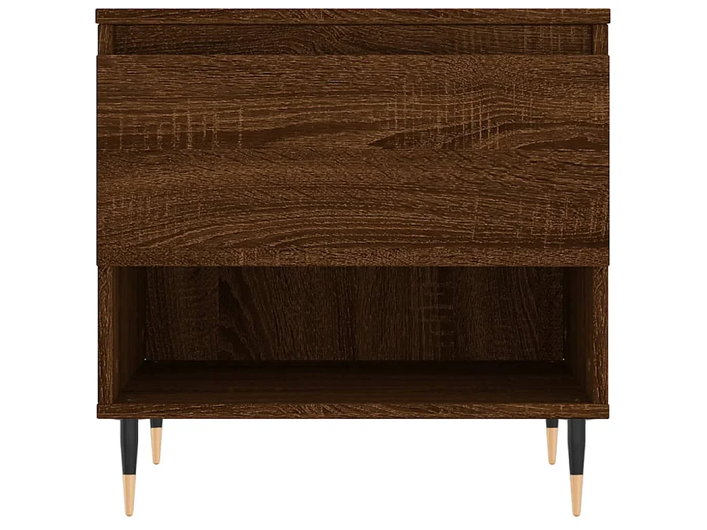 Table basse chêne marron 50x46x50 cm bois d'ingénierie