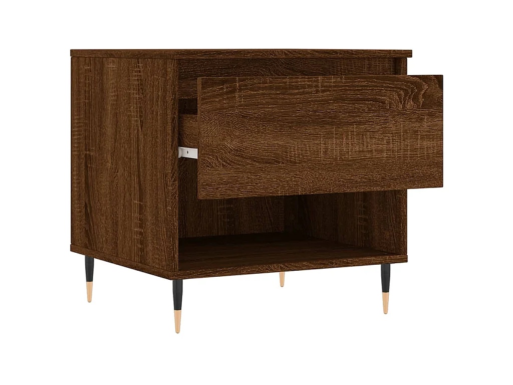 Table basse chêne marron 50x46x50 cm bois d'ingénierie