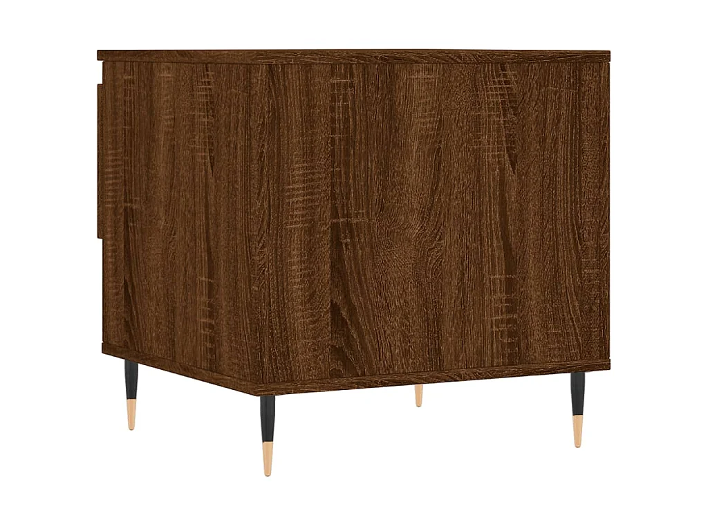 Table basse chêne marron 50x46x50 cm bois d'ingénierie