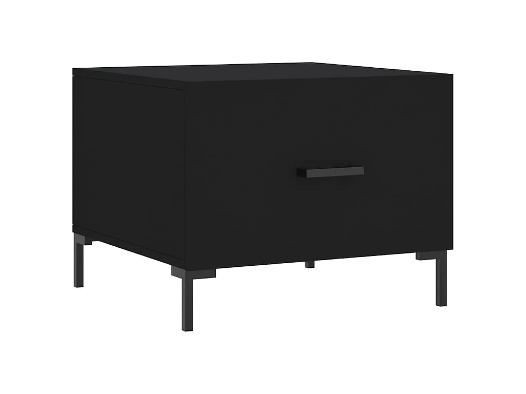 Tables basses 2 pcs noir 50x50x40 cm bois d'ingénierie