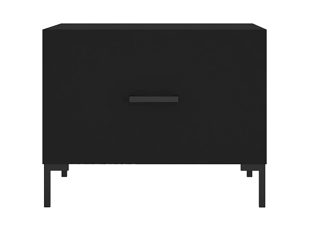 Tables basses 2 pcs noir 50x50x40 cm bois d'ingénierie