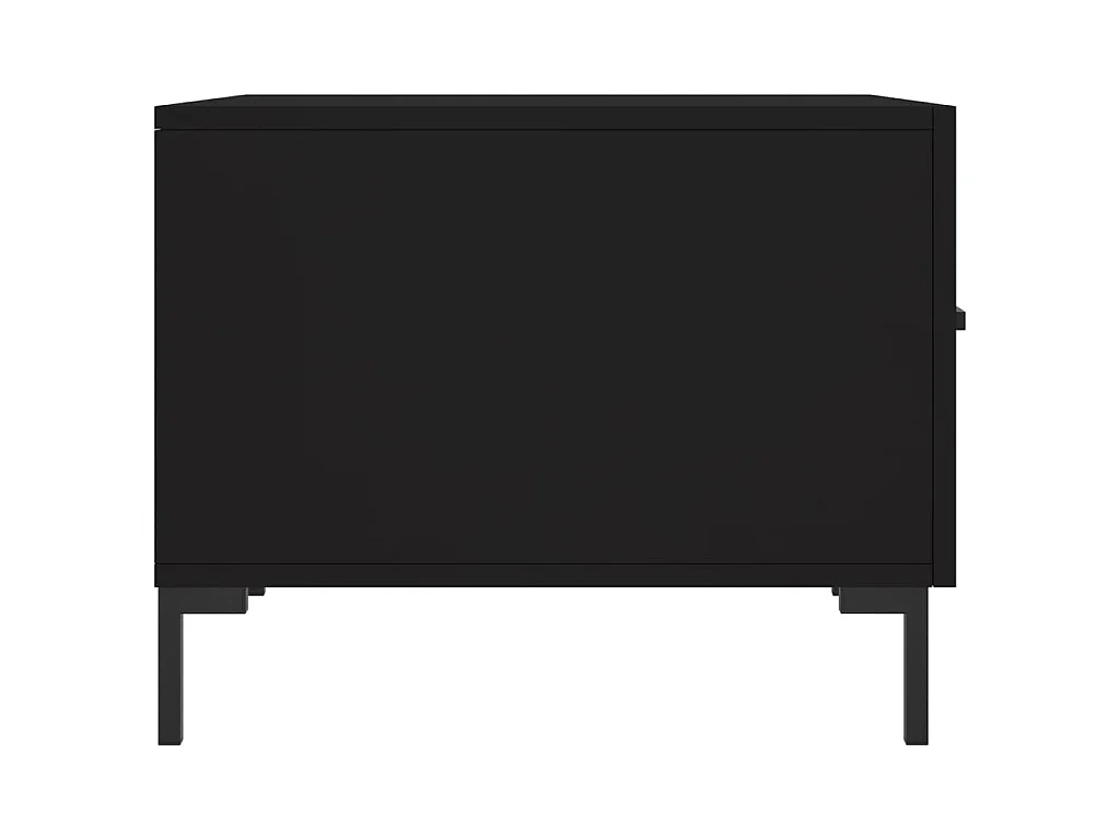 Tables basses 2 pcs noir 50x50x40 cm bois d'ingénierie