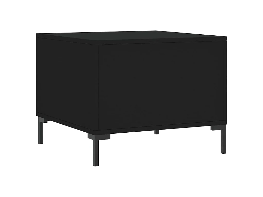 Tables basses 2 pcs noir 50x50x40 cm bois d'ingénierie