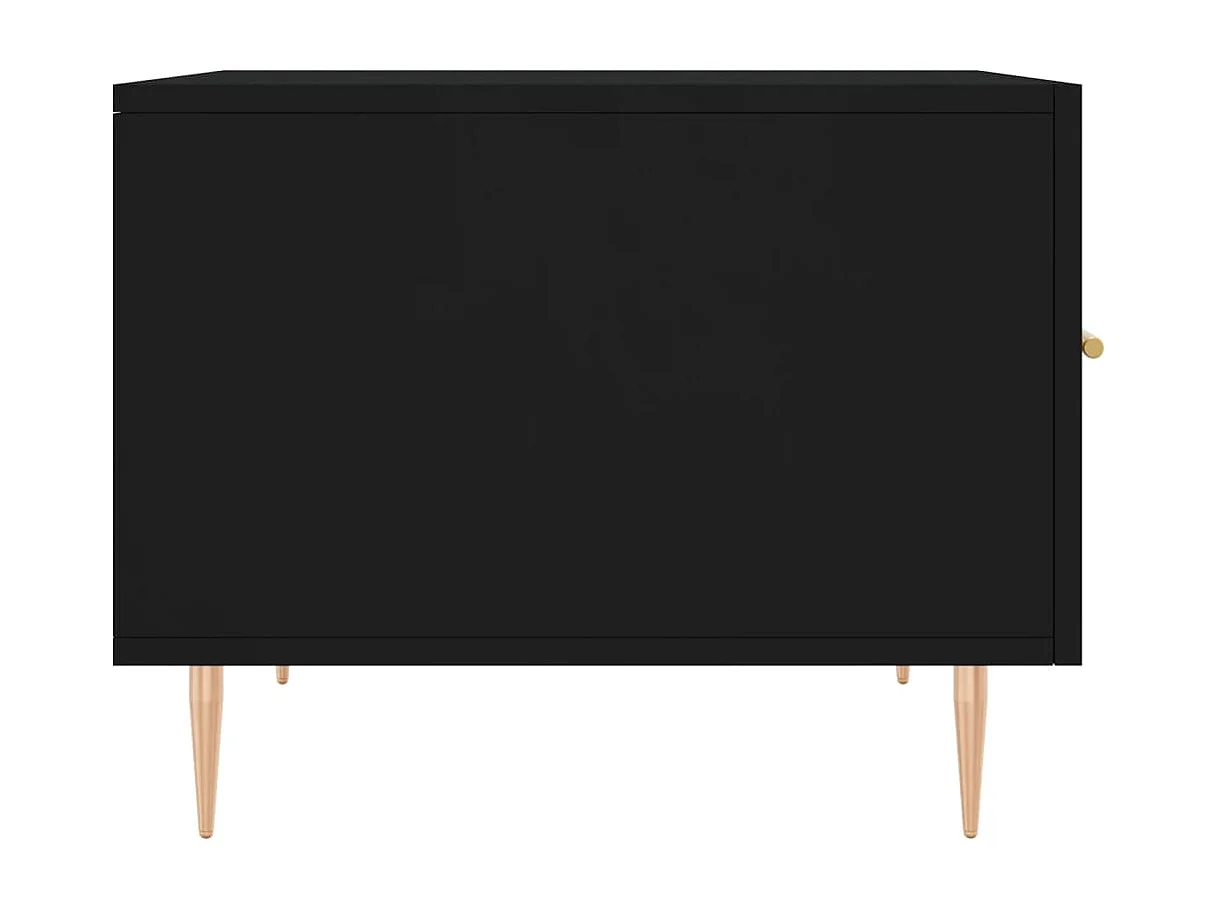 Tables basses 2 pcs noir 50x50x40 cm bois d'ingénierie