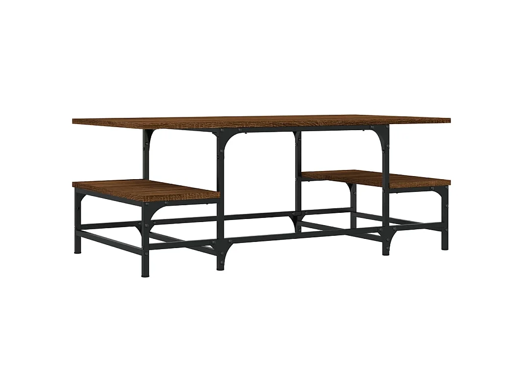 Table basse chêne marron 100x50,5x40 cm bois d'ingénierie