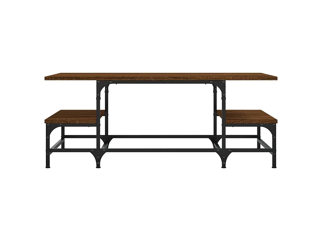 Table basse chêne marron 100x50,5x40 cm bois d'ingénierie