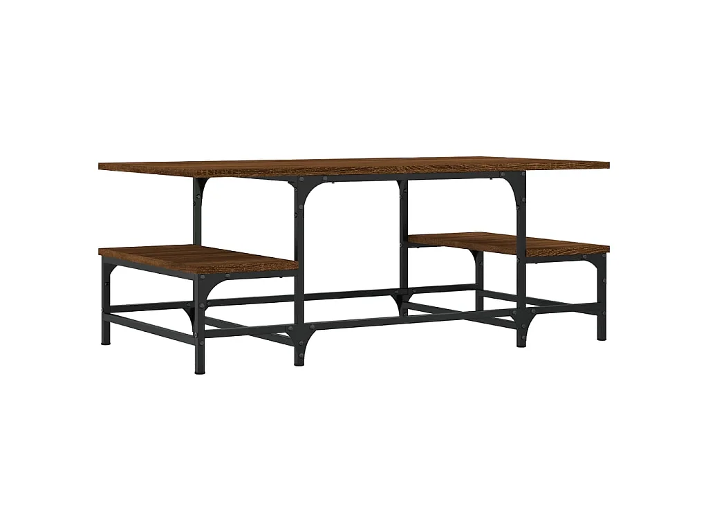 Table basse chêne marron 100x50,5x40 cm bois d'ingénierie