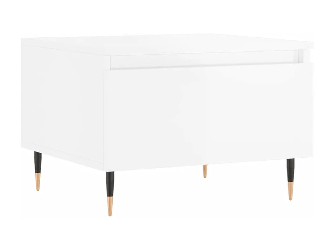 Tables basses 2 pcs blanc brillant 50x46x35cm bois d'ingénierie