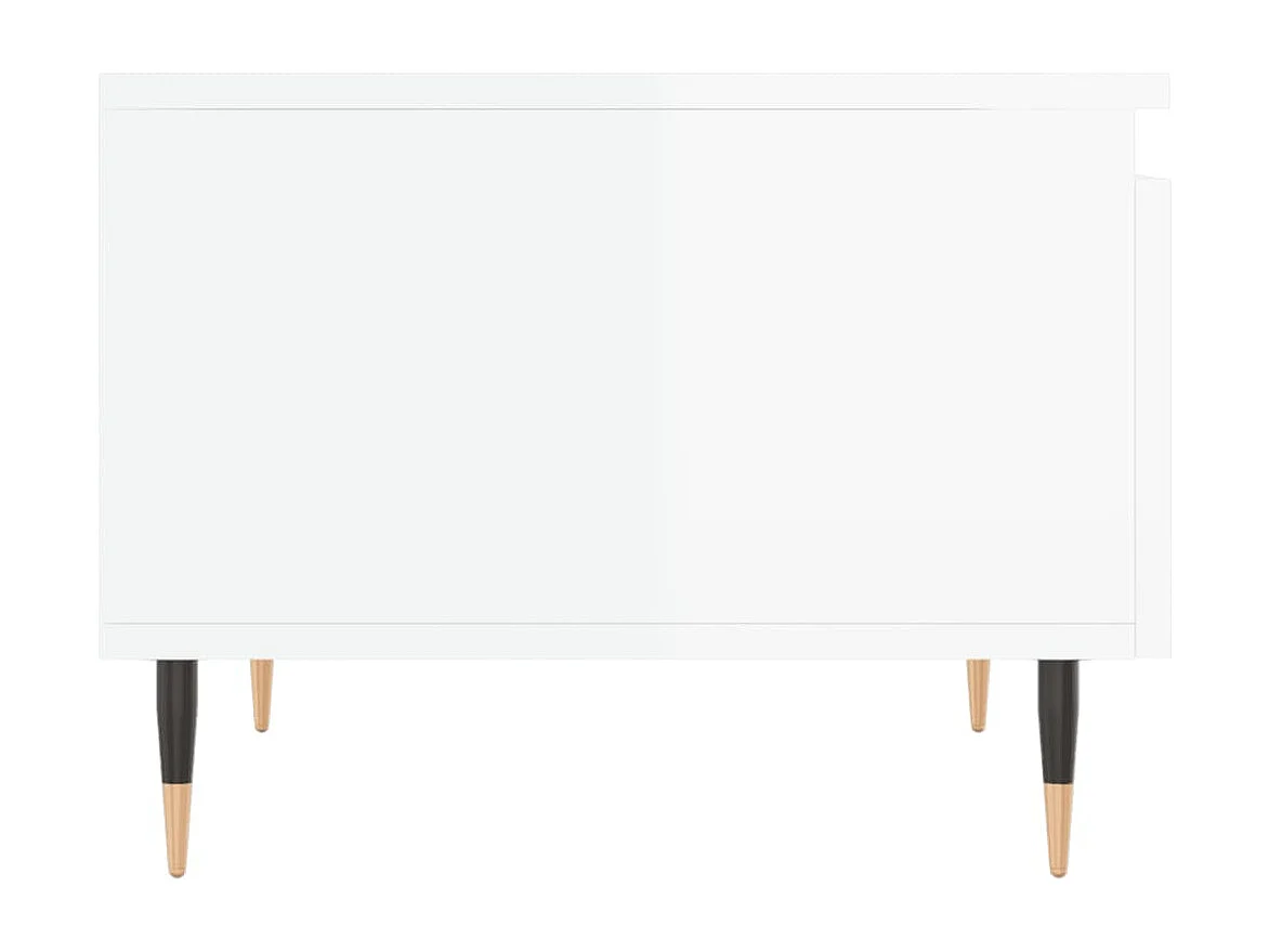 Tables basses 2 pcs blanc brillant 50x46x35cm bois d'ingénierie