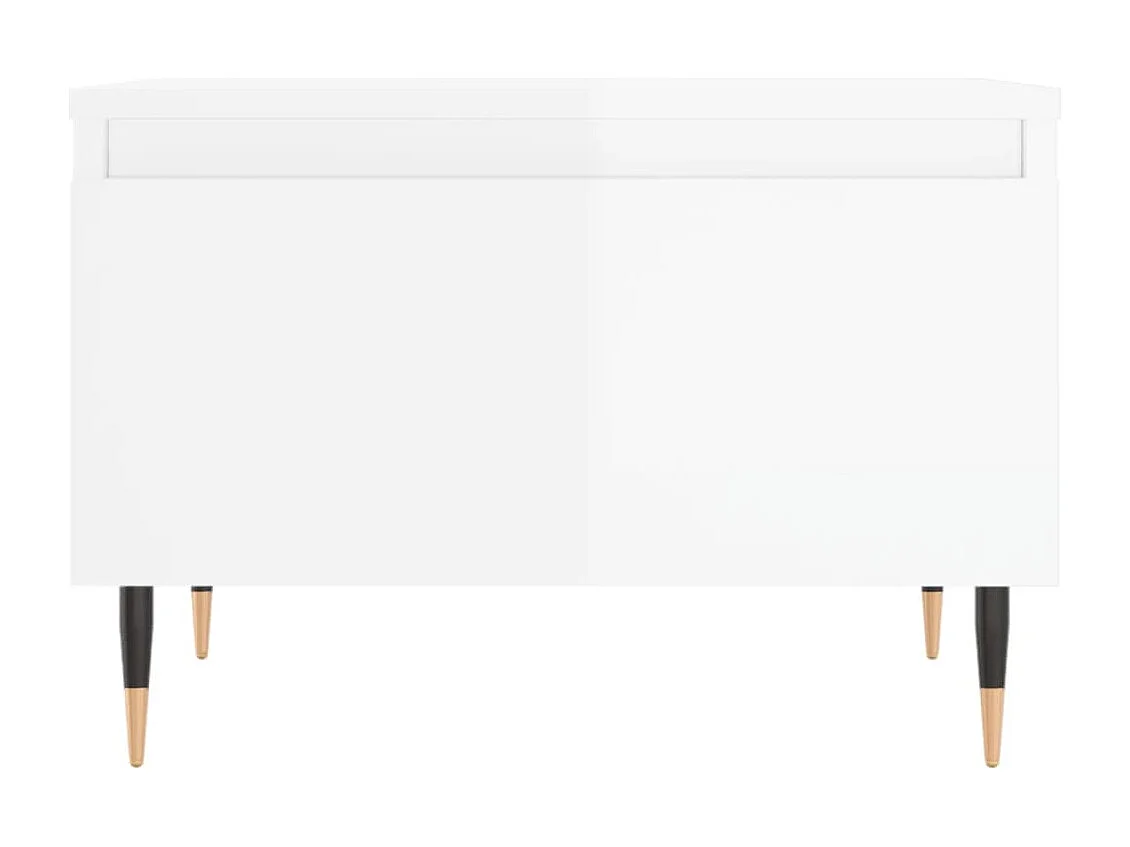 Tables basses 2 pcs blanc brillant 50x46x35cm bois d'ingénierie