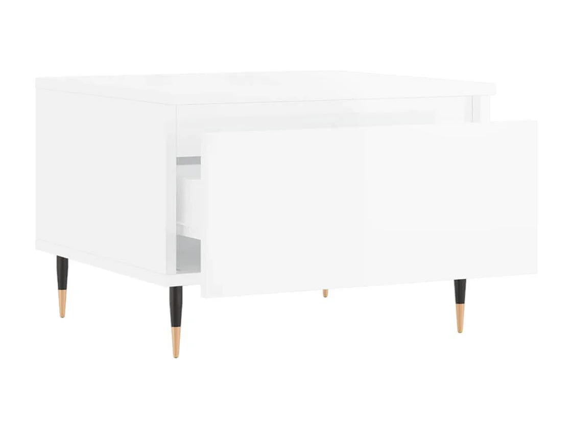 Tables basses 2 pcs blanc brillant 50x46x35cm bois d'ingénierie