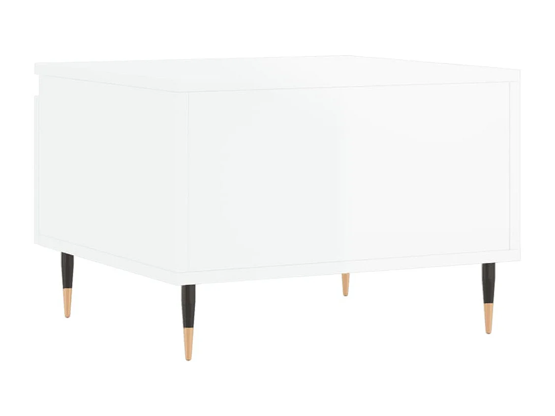 Tables basses 2 pcs blanc brillant 50x46x35cm bois d'ingénierie