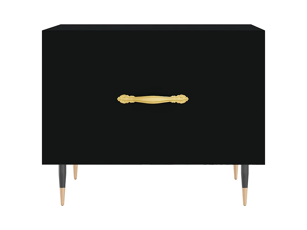 Mesas de centro 2 uds madera de ingeniería negro 50x50x40 cm