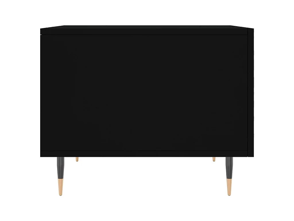 Mesas de centro 2 uds madera de ingeniería negro 50x50x40 cm