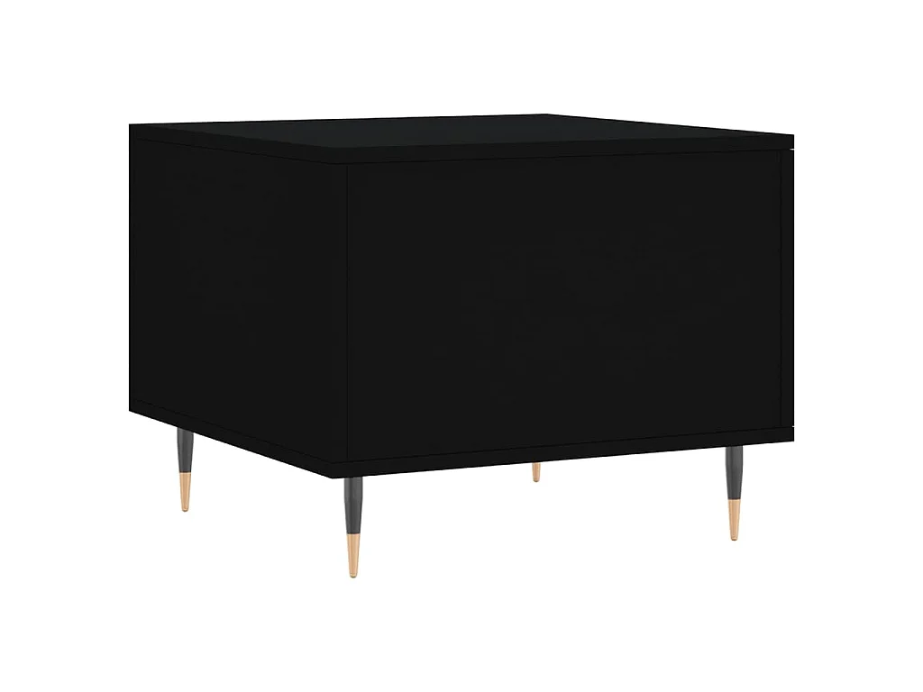 Mesas de centro 2 uds madera de ingeniería negro 50x50x40 cm