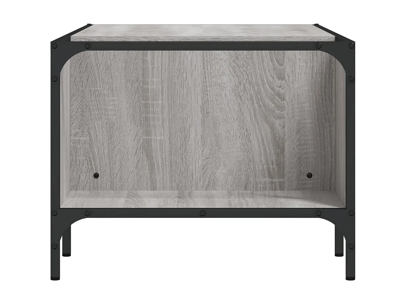 Salontafel met rek 100x51x40 cm bewerkt hout grijs sonoma eiken