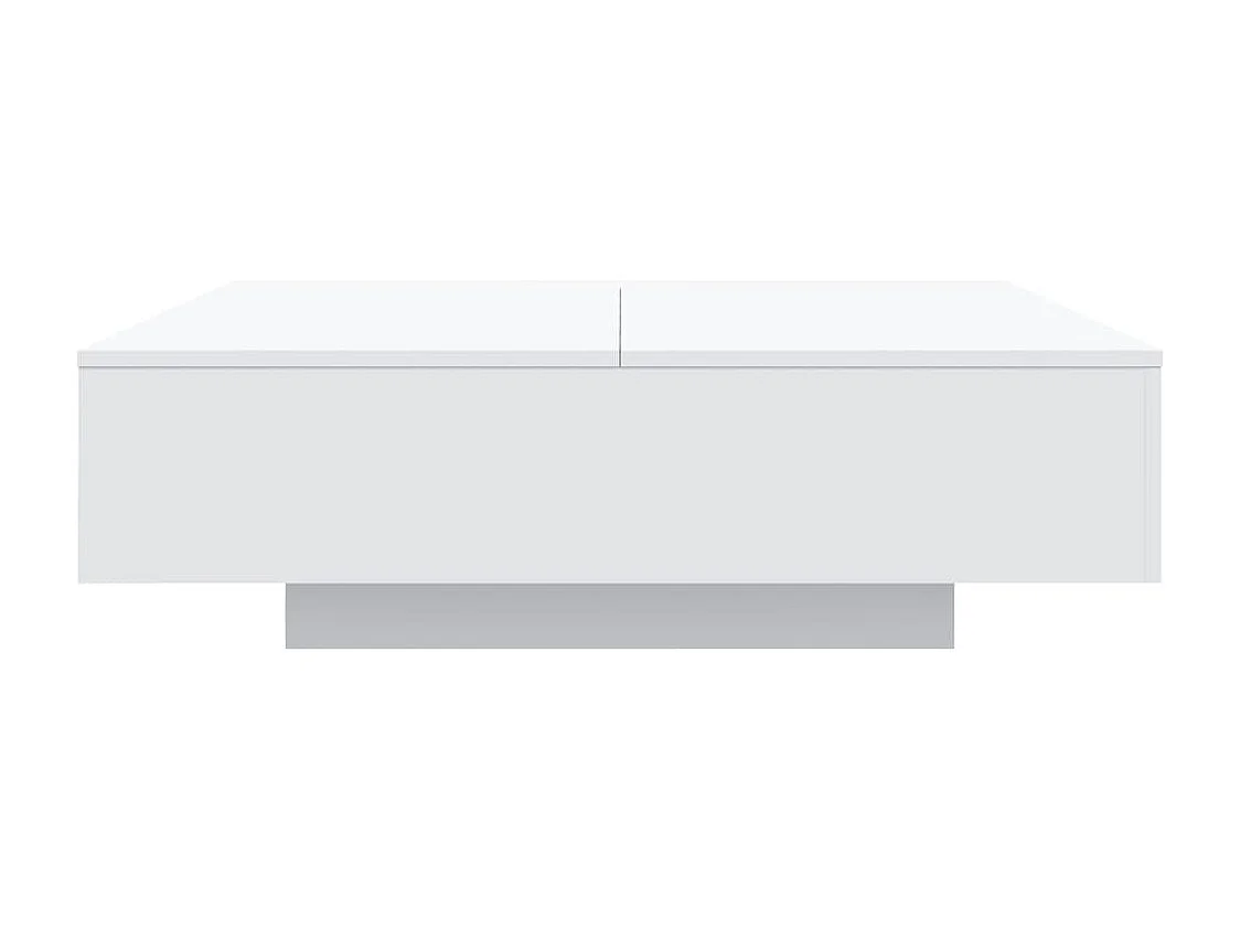 Salontafel met LED-verlichting 100x100x31 cm wit