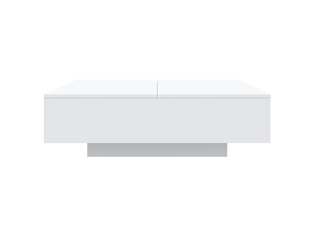 Salontafel met LED-verlichting 100x100x31 cm wit