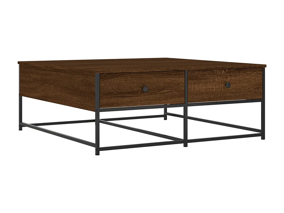 Tavolino Salotto Rovere Marrone 100x99x40 cm Legno Multistrato