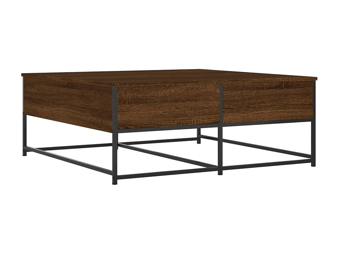 Table basse chêne marron 100x99x40 cm bois d'ingénierie