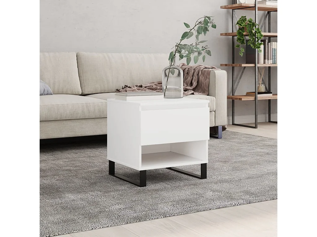 Couchtisch Weiß 50x46x50 cm Holzwerkstoff