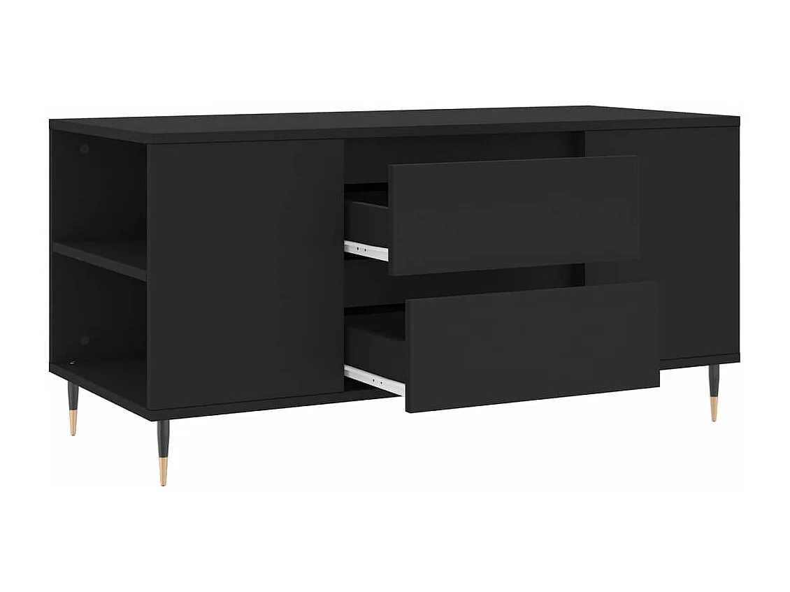 Table basse noir 102x44,5x50 cm bois d'ingénierie