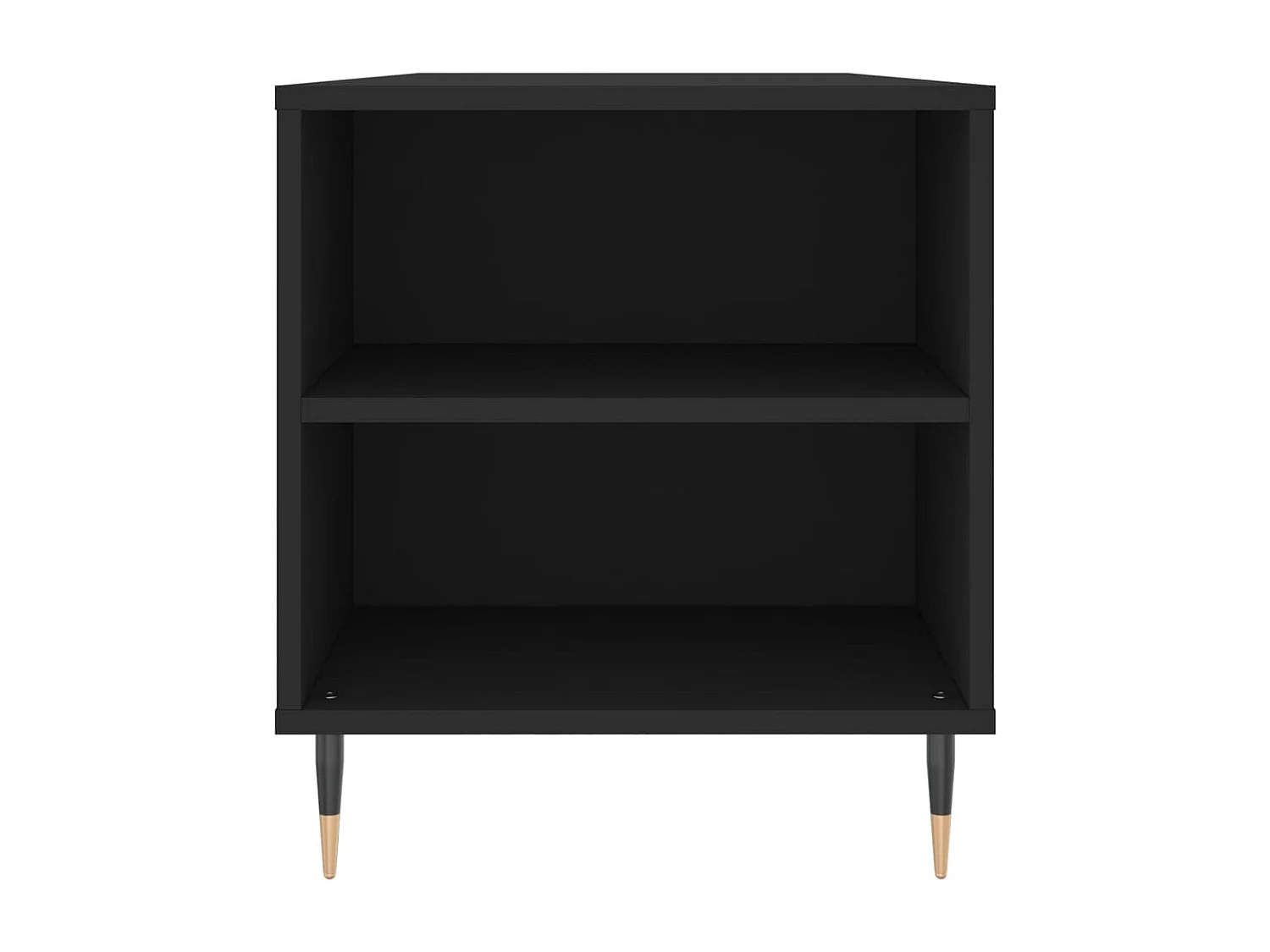 Tavolino da Salotto Nero 102x44,5x50 cm in Legno Multistrato