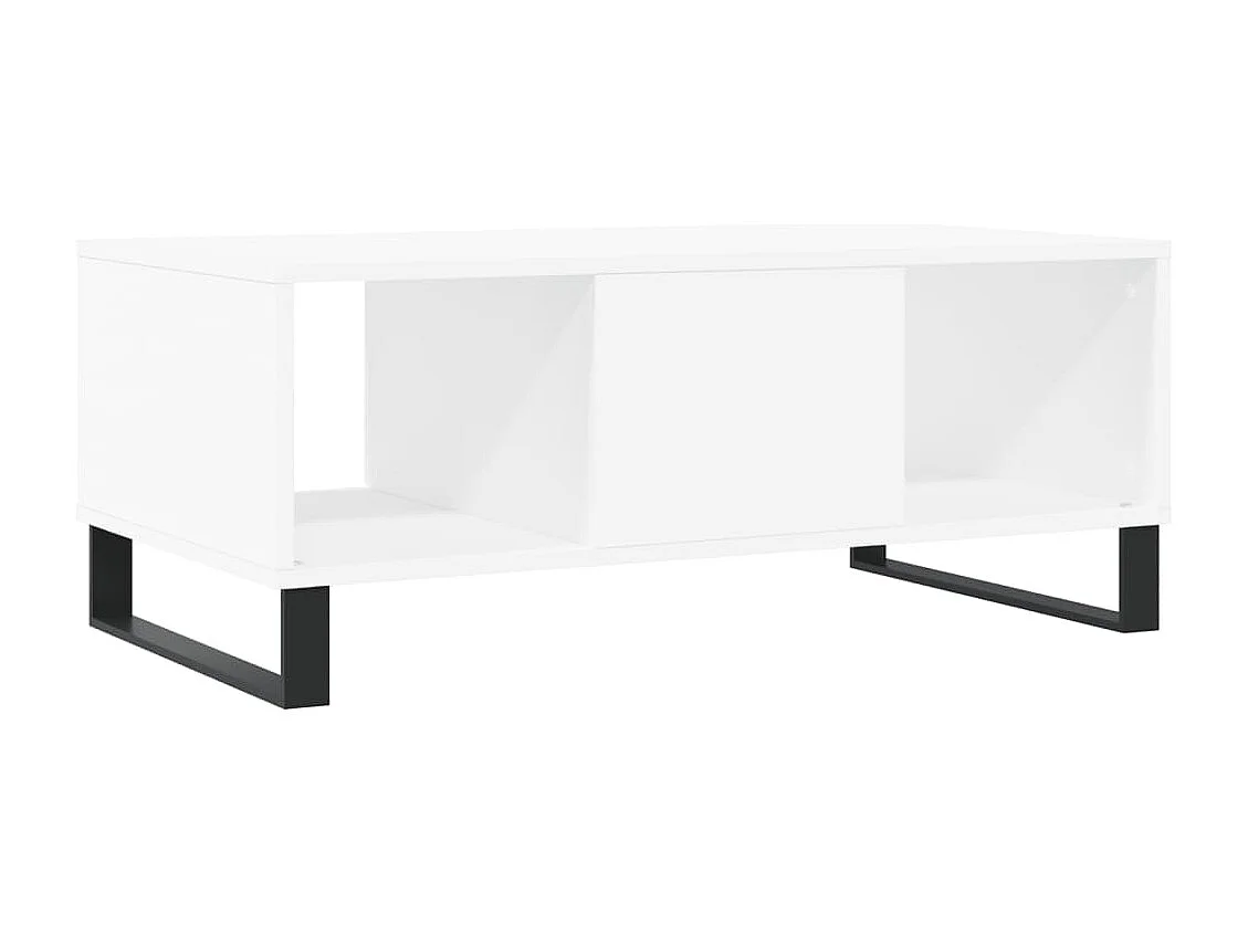 Salontafel 90x50x36,5 cm bewerkt hout wit
