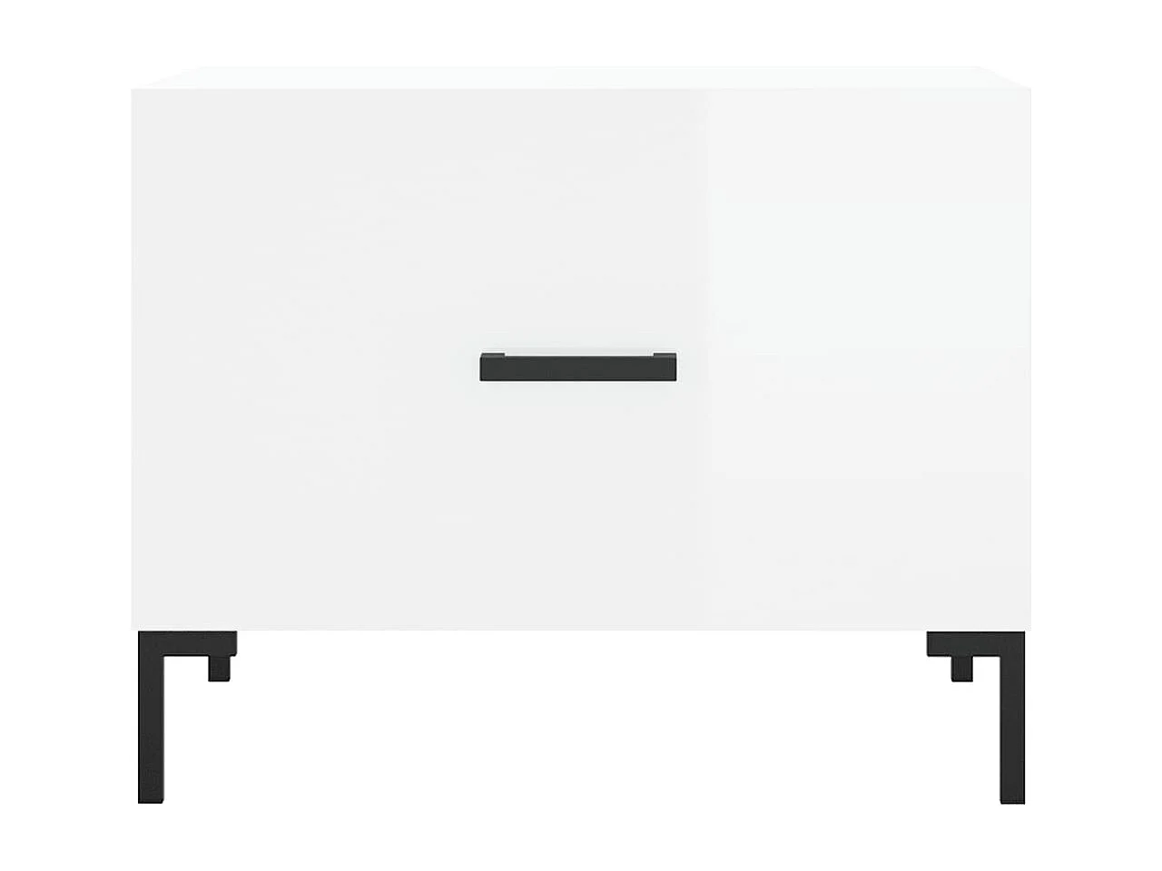 Tables basses 2 pcs blanc brillant 50x50x40cm bois d'ingénierie