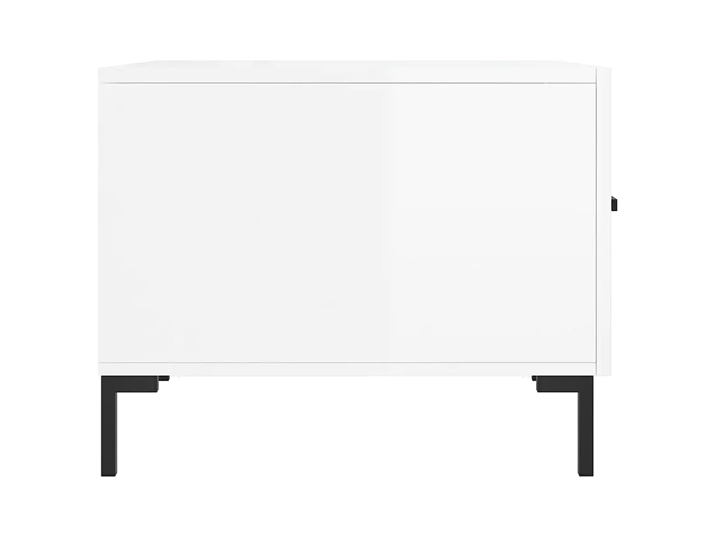 Salontafels 2 st 50x50x40 cm bewerkt hout hoogglans wit