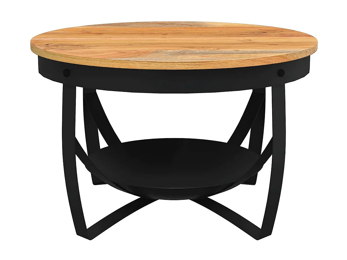 Couchtisch Ø68x43 cm Massivholz Akazie